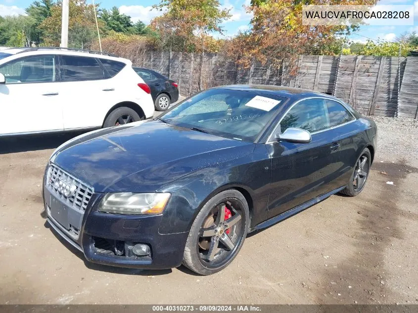 WAUCVAFR0CA028208 2012 Audi S5 4.2 Premium Plus