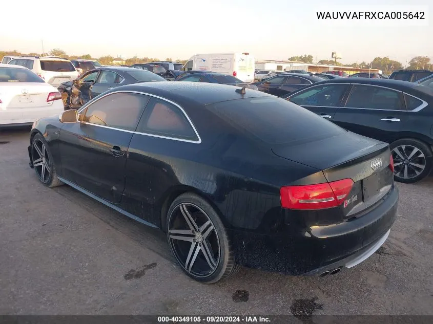 WAUVVAFRXCA005642 2012 Audi S5 4.2 Premium Plus