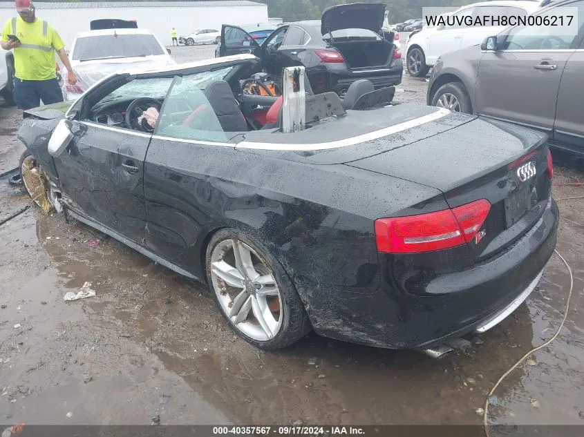 2012 Audi S5 3.0 Premium Plus VIN: WAUVGAFH8CN006217 Lot: 40357567