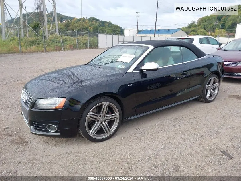 2012 Audi S5 3.0 Premium Plus VIN: WAUCGAFH1CN001982 Lot: 40397056