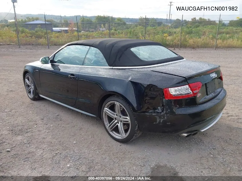 2012 Audi S5 3.0 Premium Plus VIN: WAUCGAFH1CN001982 Lot: 40397056