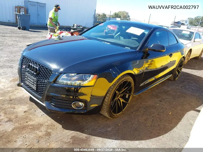 2012 Audi S5 4.2 Premium Plus VIN: WAUVVAFR2CA002797 Lot: 40463849