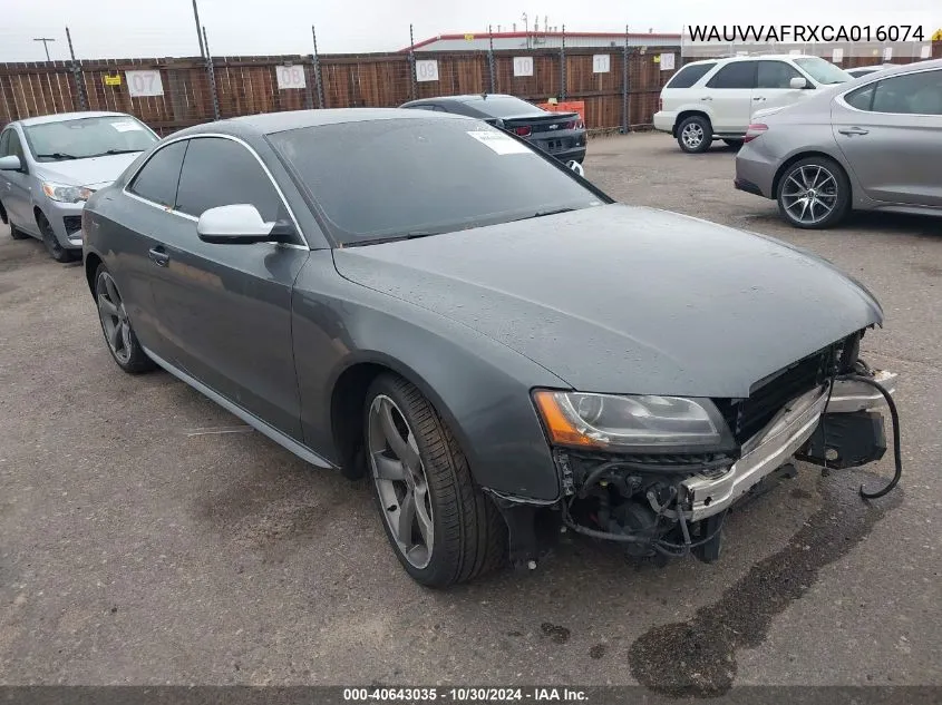 2012 Audi S5 4.2 Special Edition VIN: WAUVVAFRXCA016074 Lot: 40643035