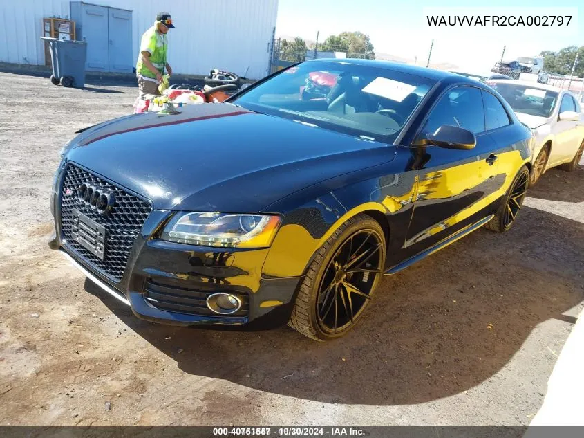 2012 Audi S5 4.2 Premium Plus VIN: WAUVVAFR2CA002797 Lot: 40751557