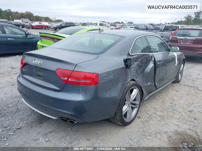 WAUCVAFR4CA003571 2012 Audi S5 4.2 Premium Plus