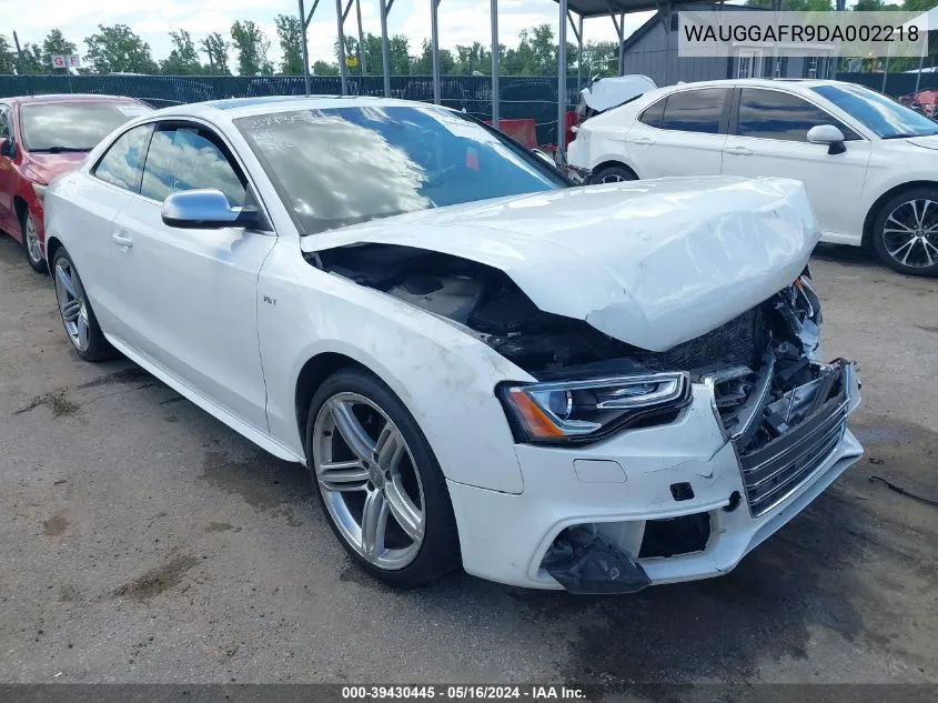 2013 Audi S5 3.0T Premium Plus VIN: WAUGGAFR9DA002218 Lot: 39430445