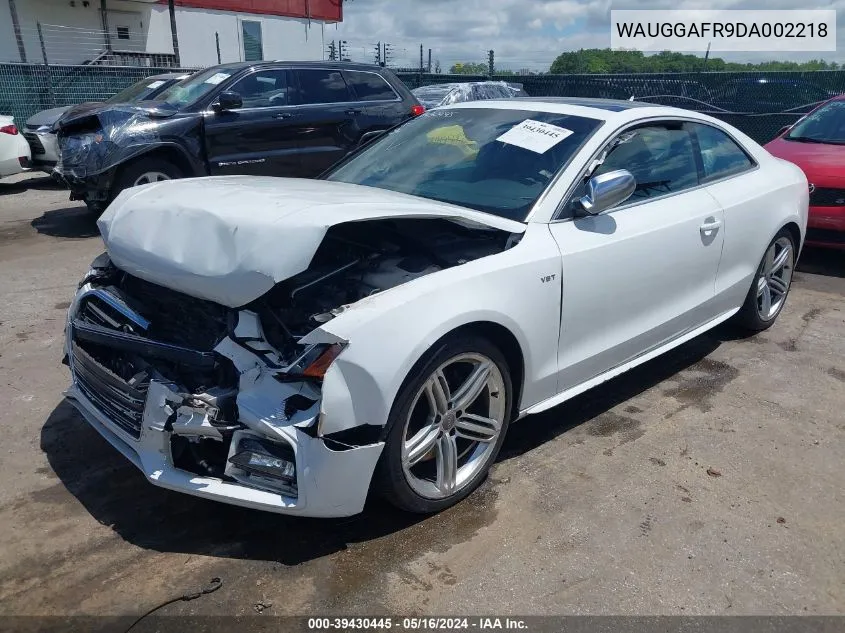 WAUGGAFR9DA002218 2013 Audi S5 3.0T Premium Plus