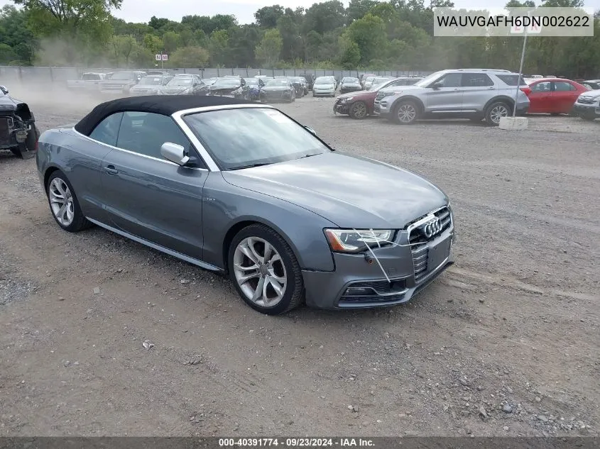 2013 Audi S5 3.0T Premium Plus VIN: WAUVGAFH6DN002622 Lot: 40391774