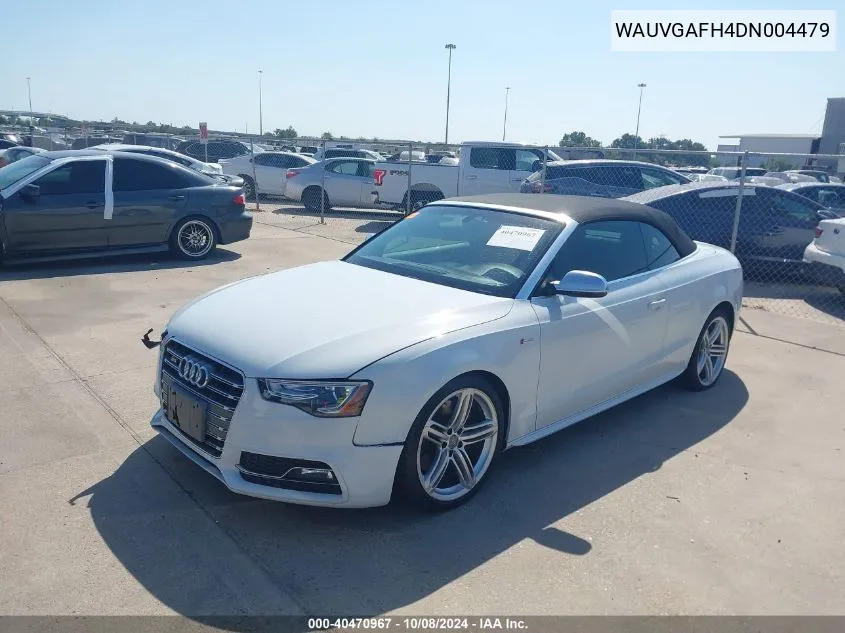 2013 Audi S5 3.0T Premium Plus VIN: WAUVGAFH4DN004479 Lot: 40470967