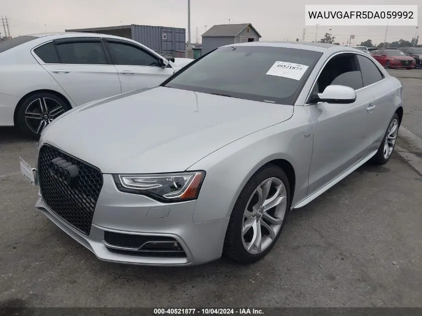 2013 Audi S5 3.0T Premium Plus VIN: WAUVGAFR5DA059992 Lot: 40521877