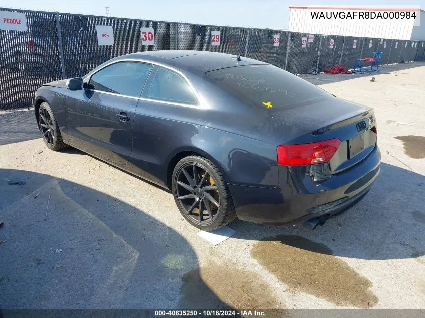 2013 Audi S5 3.0T Premium Plus VIN: WAUVGAFR8DA000984 Lot: 40635250