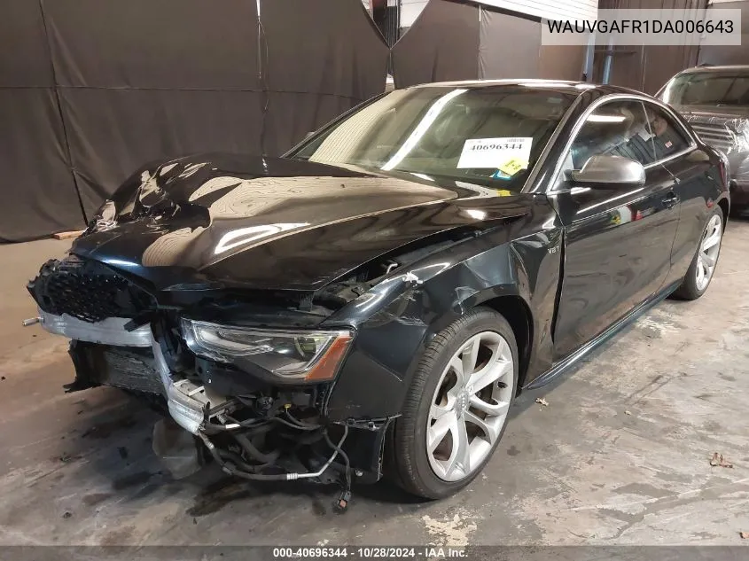 2013 Audi S5 3.0T Premium Plus VIN: WAUVGAFR1DA006643 Lot: 40696344