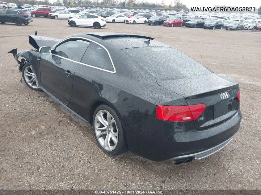 2013 Audi S5 3.0T Premium Plus VIN: WAUVGAFR6DA058821 Lot: 40751425