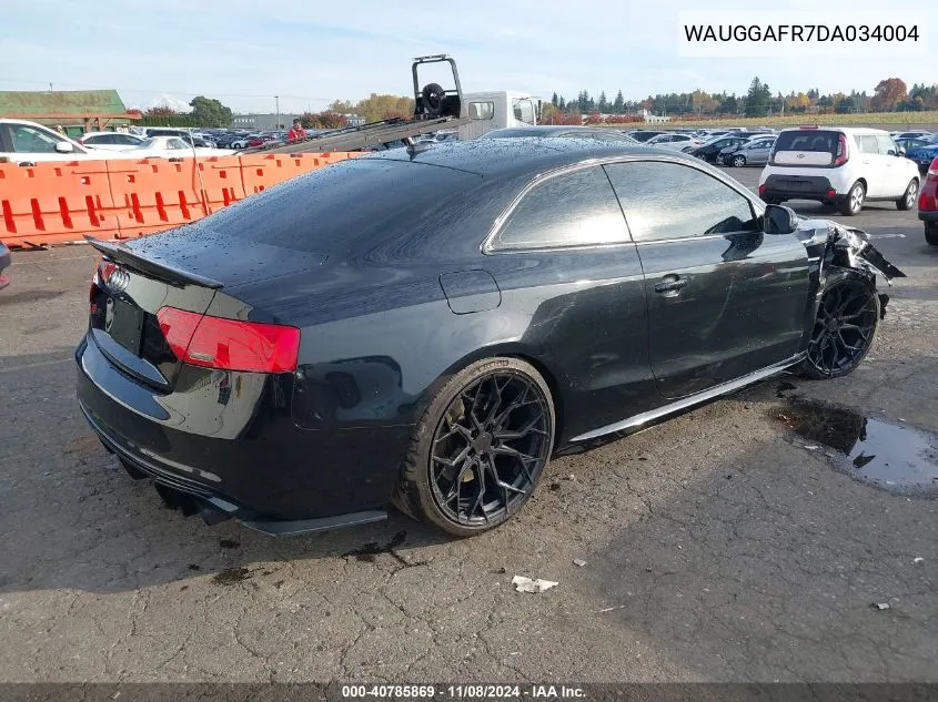 2013 Audi S5 3.0T Premium Plus VIN: WAUGGAFR7DA034004 Lot: 40785869