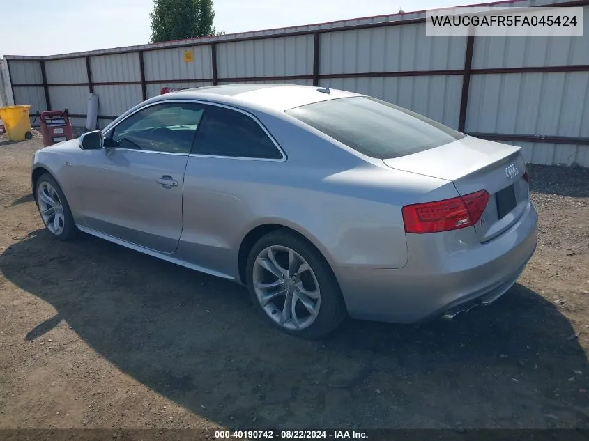 WAUCGAFR5FA045424 2015 Audi S5 3.0T Premium Plus