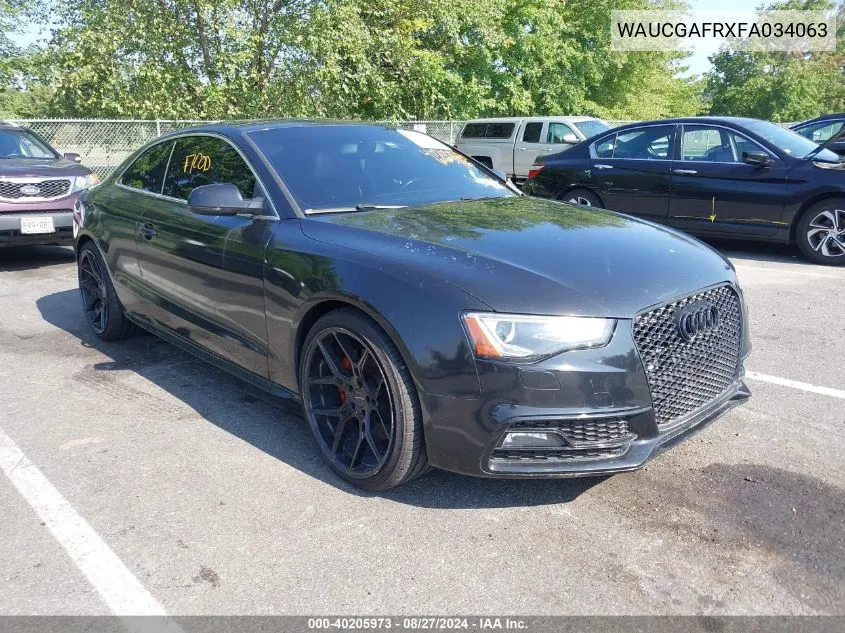 2015 Audi S5 3.0T Premium Plus VIN: WAUCGAFRXFA034063 Lot: 40205973