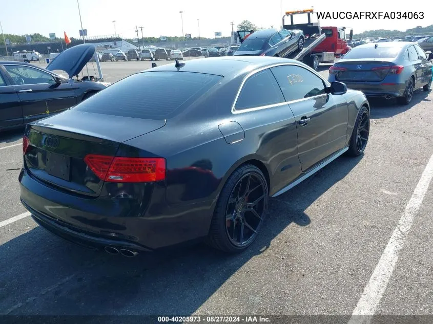 WAUCGAFRXFA034063 2015 Audi S5 3.0T Premium Plus