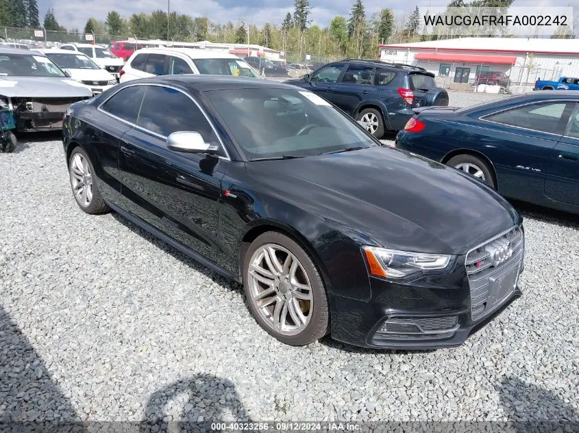 WAUCGAFR4FA002242 2015 Audi S5 3.0T Premium Plus