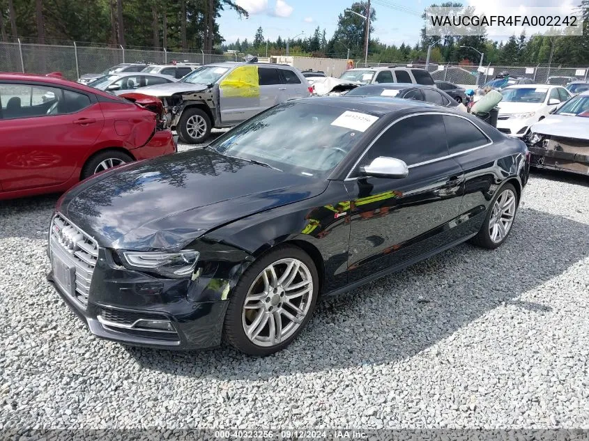 WAUCGAFR4FA002242 2015 Audi S5 3.0T Premium Plus