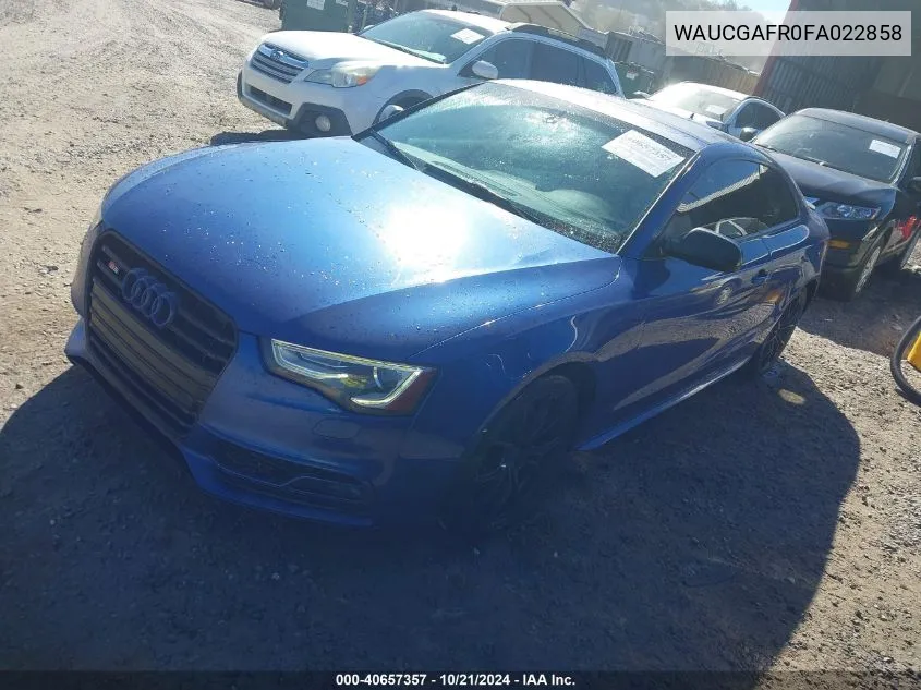 2015 Audi S5 3.0T Premium Plus VIN: WAUCGAFR0FA022858 Lot: 40657357