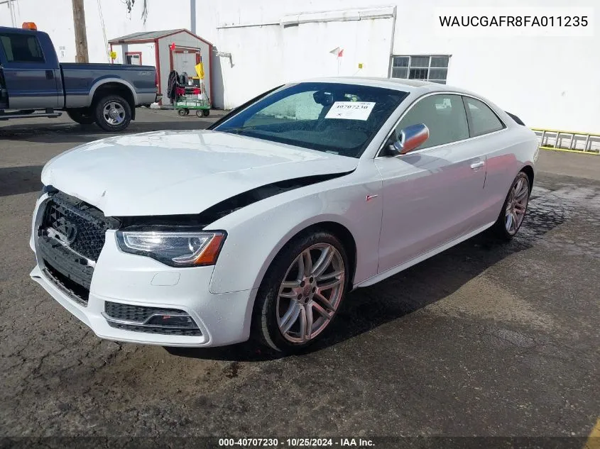 2015 Audi S5 3.0T Premium Plus VIN: WAUCGAFR8FA011235 Lot: 40707230