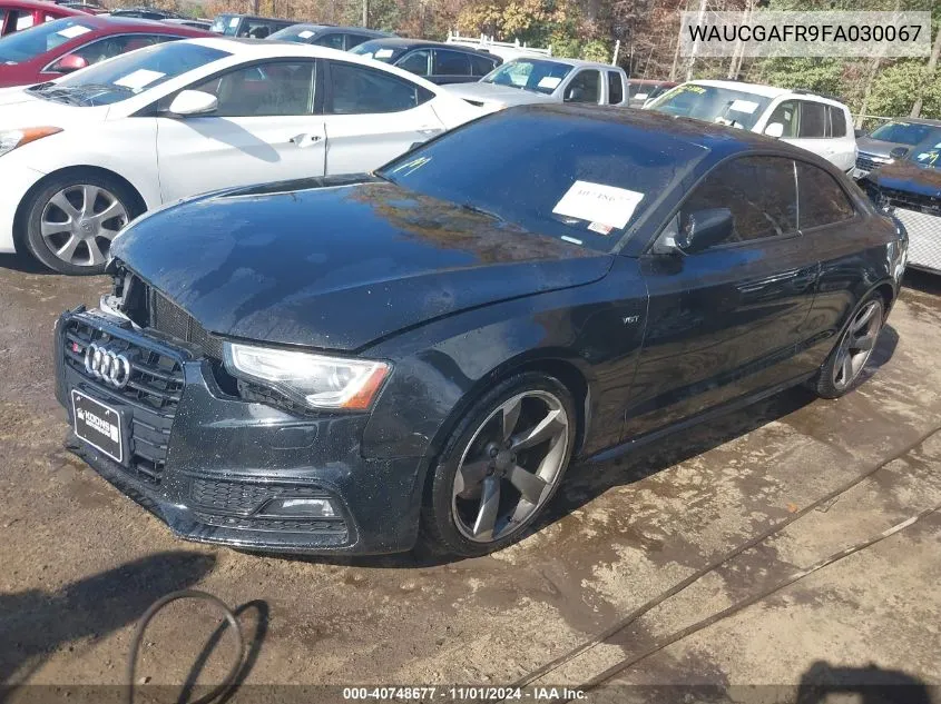 2015 Audi S5 3.0T Premium Plus VIN: WAUCGAFR9FA030067 Lot: 40748677