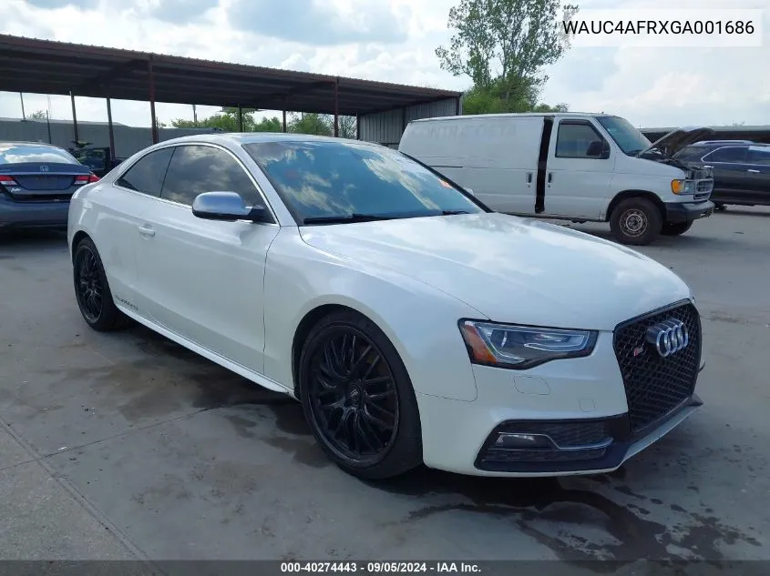 2016 Audi S5 3.0T Premium Plus VIN: WAUC4AFRXGA001686 Lot: 40274443