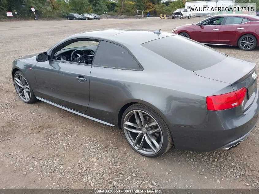 WAUG4AFR6GA012315 2016 Audi S5 3.0T Premium Plus