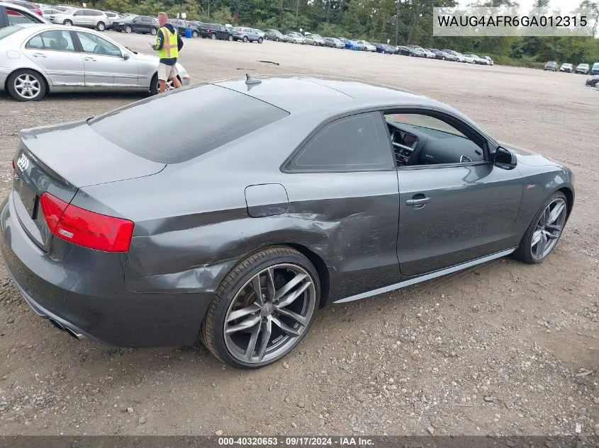 WAUG4AFR6GA012315 2016 Audi S5 3.0T Premium Plus