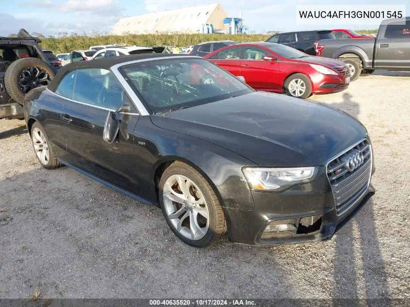 2016 Audi S5 3.0T Premium Plus VIN: WAUC4AFH3GN001545 Lot: 40635520