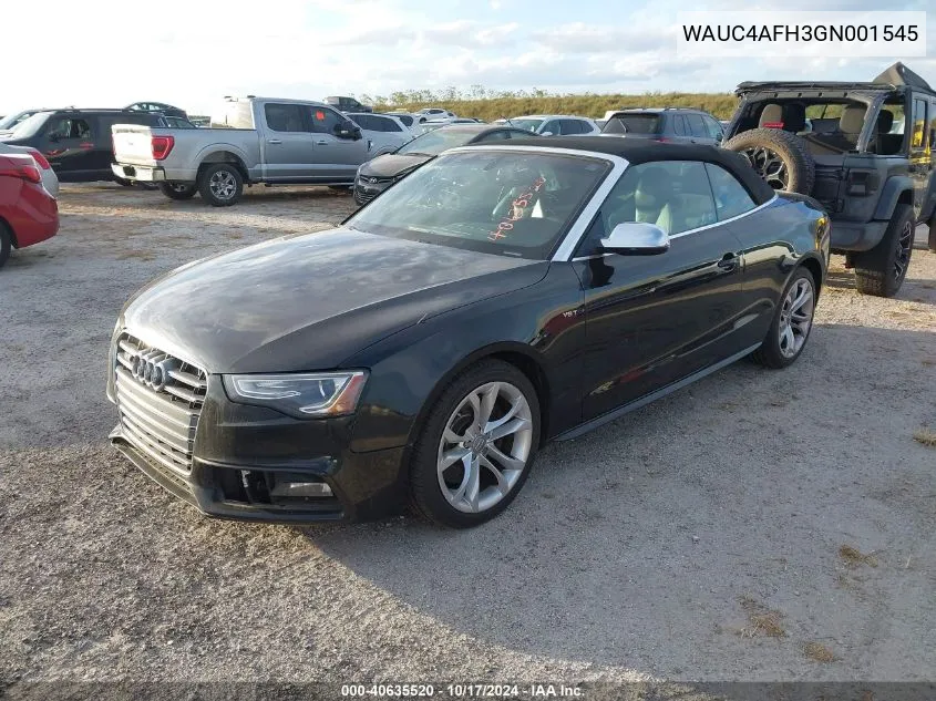 2016 Audi S5 3.0T Premium Plus VIN: WAUC4AFH3GN001545 Lot: 40635520