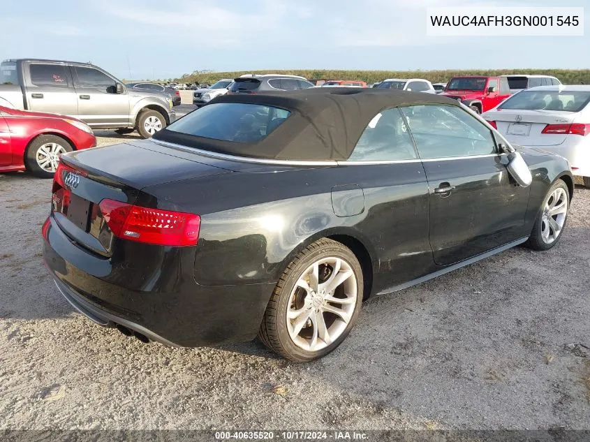 2016 Audi S5 3.0T Premium Plus VIN: WAUC4AFH3GN001545 Lot: 40635520