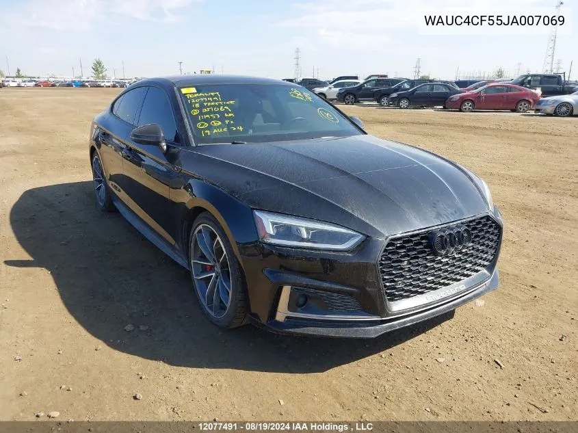 2018 Audi S5 Prestige VIN: WAUC4CF55JA007069 Lot: 12077491