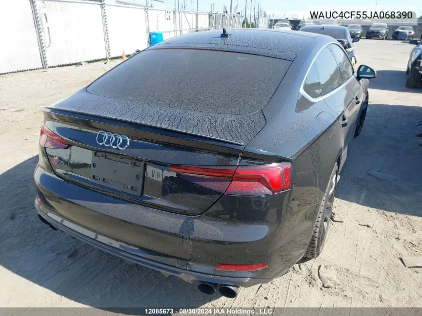 WAUC4CF55JA068390 2018 Audi S5 Sportback