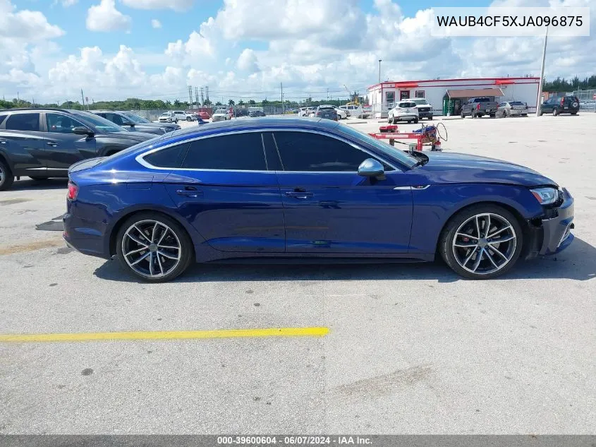 WAUB4CF5XJA096875 2018 Audi S5 3.0T Premium Plus