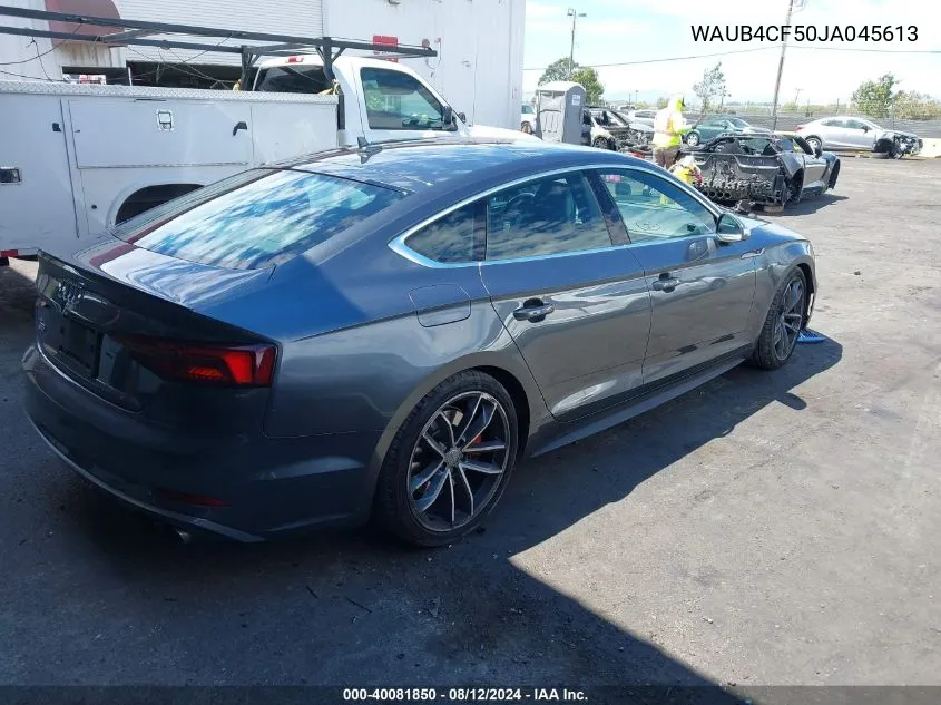 WAUB4CF50JA045613 2018 Audi S5 3.0T Premium Plus