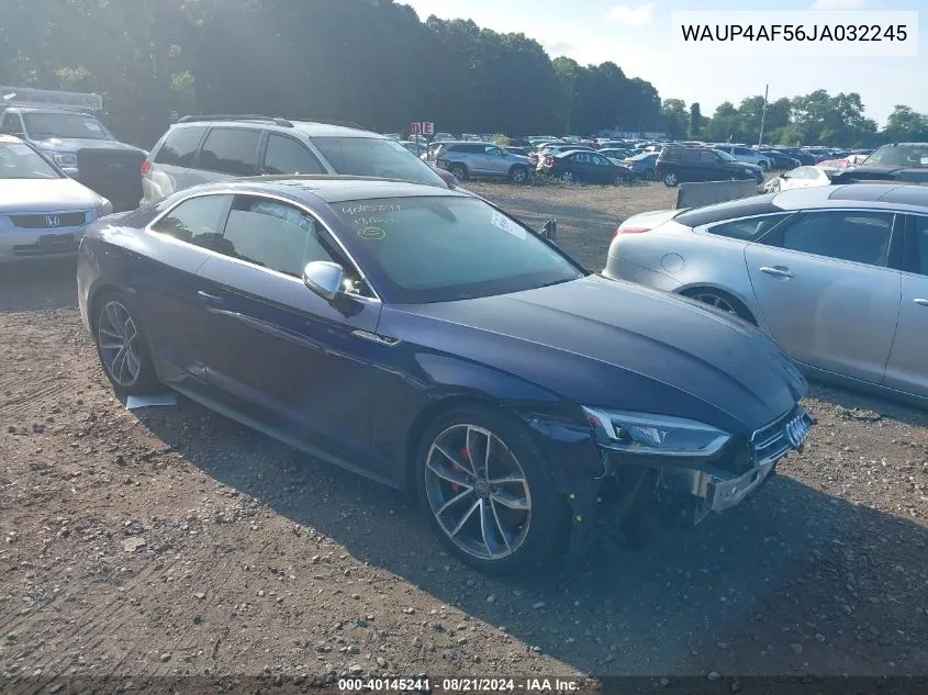 WAUP4AF56JA032245 2018 Audi S5 Premium Plus