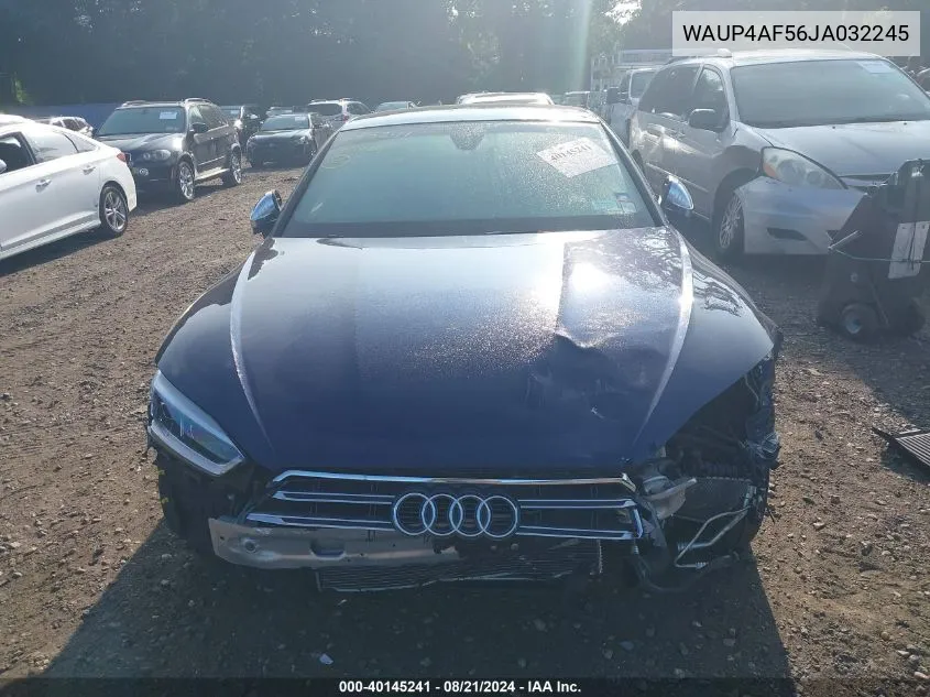 2018 Audi S5 Premium Plus VIN: WAUP4AF56JA032245 Lot: 40145241