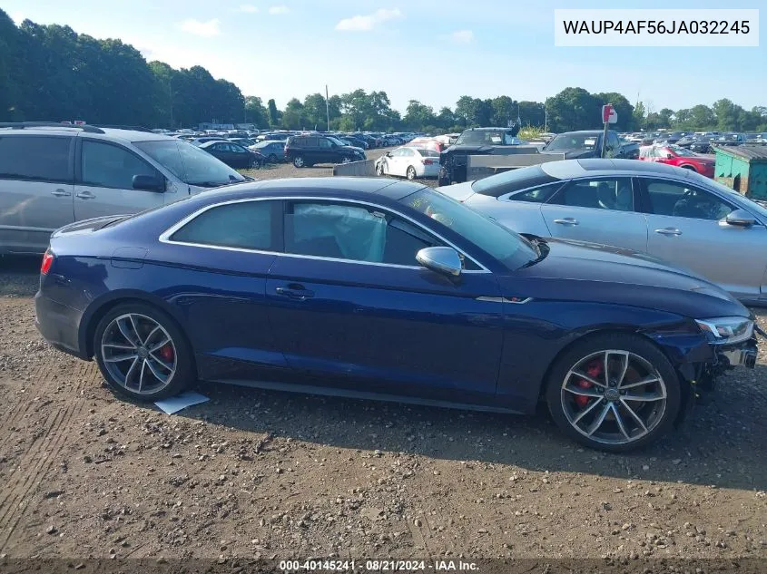 WAUP4AF56JA032245 2018 Audi S5 Premium Plus