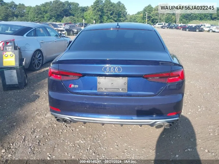 2018 Audi S5 Premium Plus VIN: WAUP4AF56JA032245 Lot: 40145241