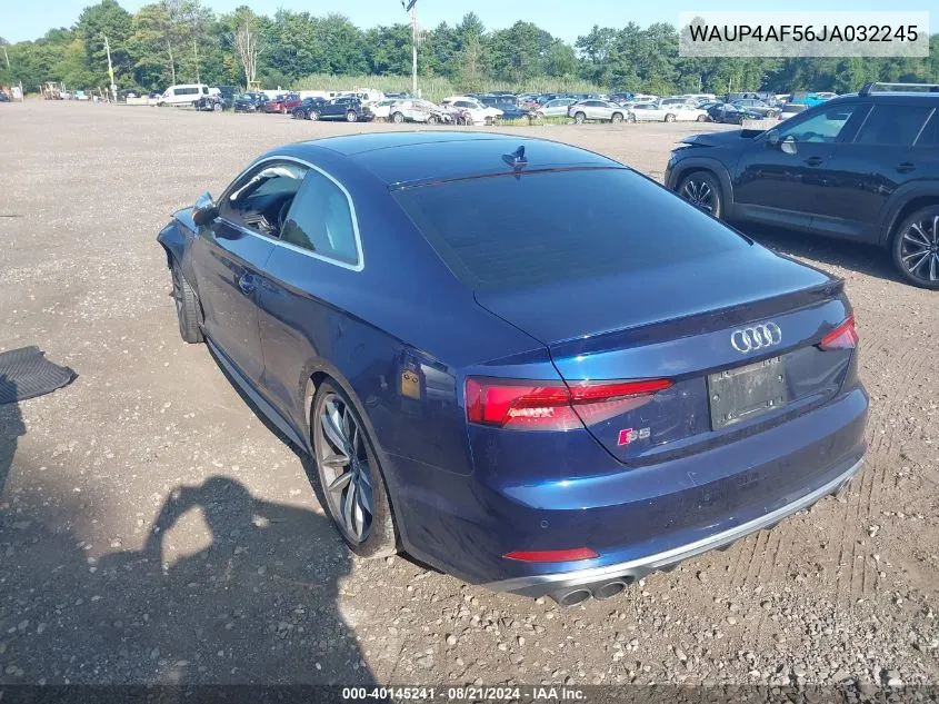 WAUP4AF56JA032245 2018 Audi S5 Premium Plus