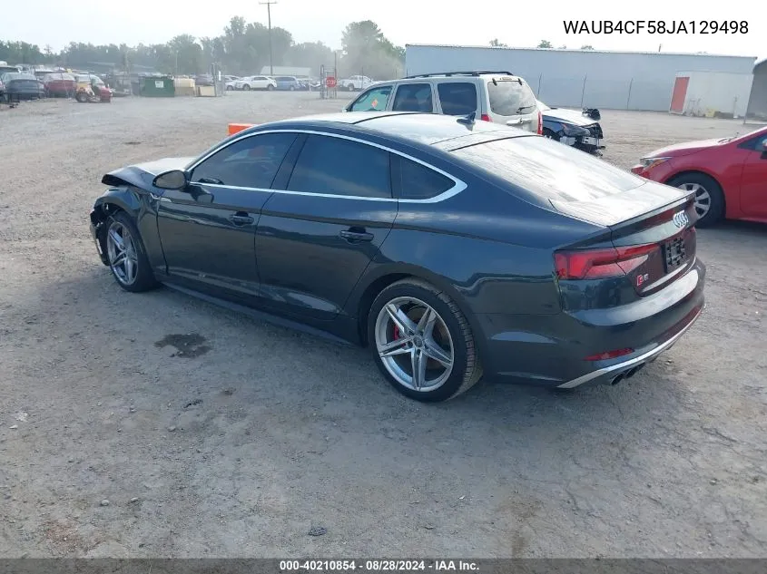 WAUB4CF58JA129498 2018 Audi S5 3.0T Premium Plus