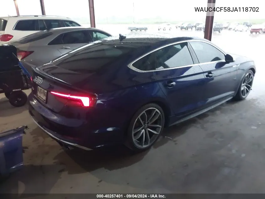 WAUC4CF58JA118702 2018 Audi S5 Prestige