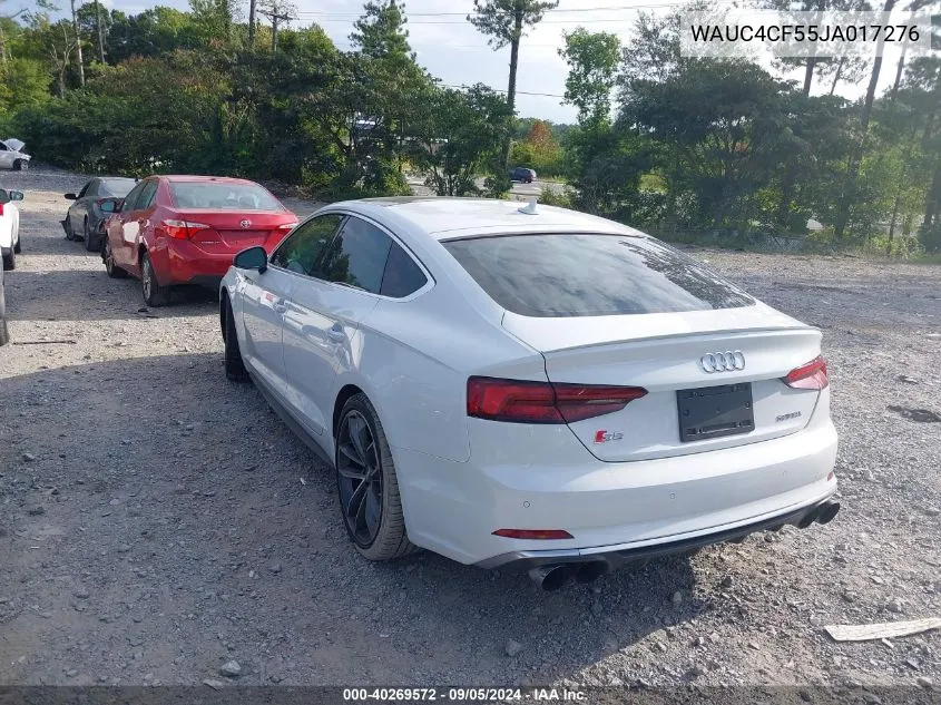 2018 Audi S5 3.0T Premium Plus VIN: WAUC4CF55JA017276 Lot: 40269572