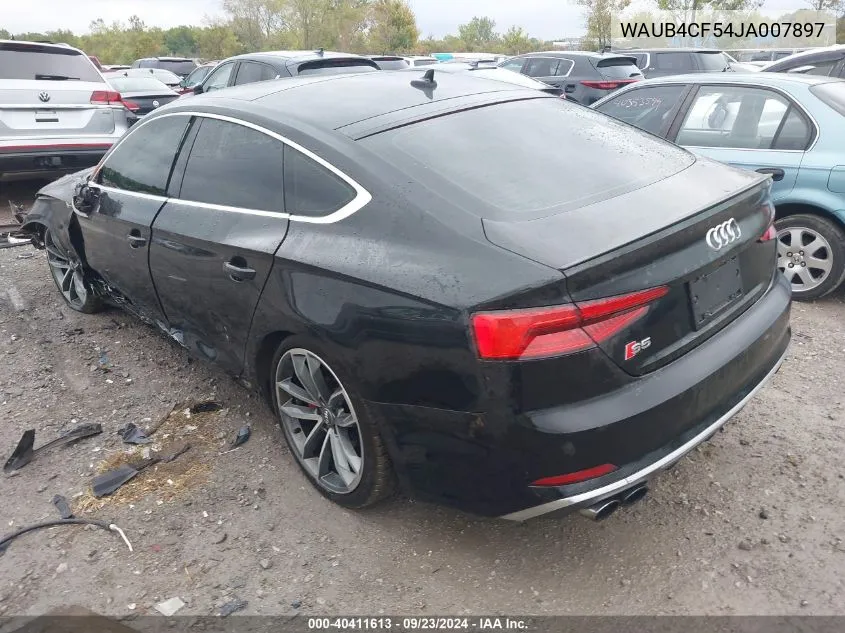 2018 Audi S5 3.0T Premium Plus VIN: WAUB4CF54JA007897 Lot: 40411613