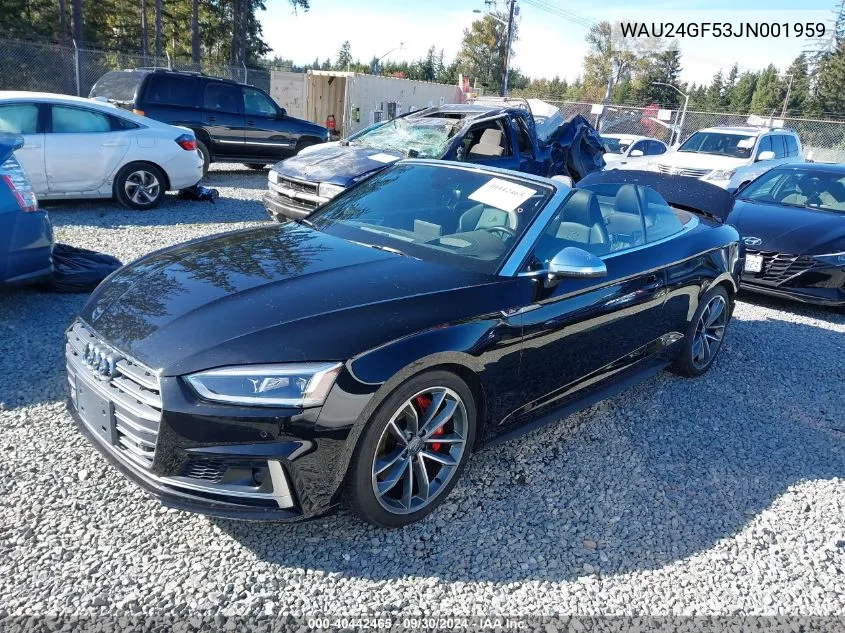 WAU24GF53JN001959 2018 Audi S5 3.0T Premium Plus