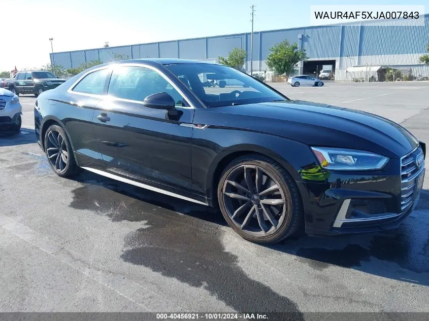 WAUR4AF5XJA007843 2018 Audi S5 3.0T Premium Plus