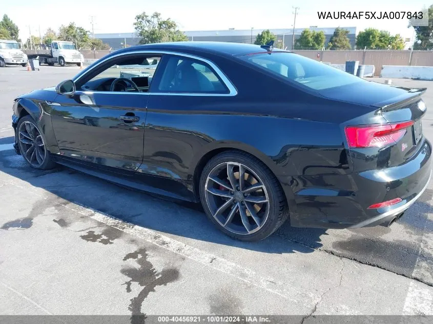 WAUR4AF5XJA007843 2018 Audi S5 3.0T Premium Plus