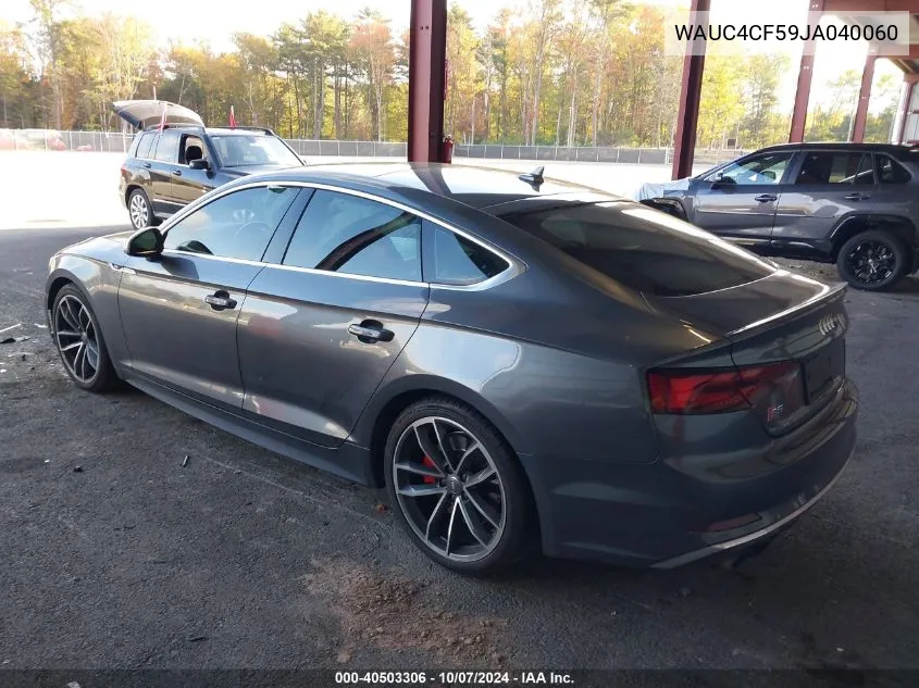 WAUC4CF59JA040060 2018 Audi S5 Prestige