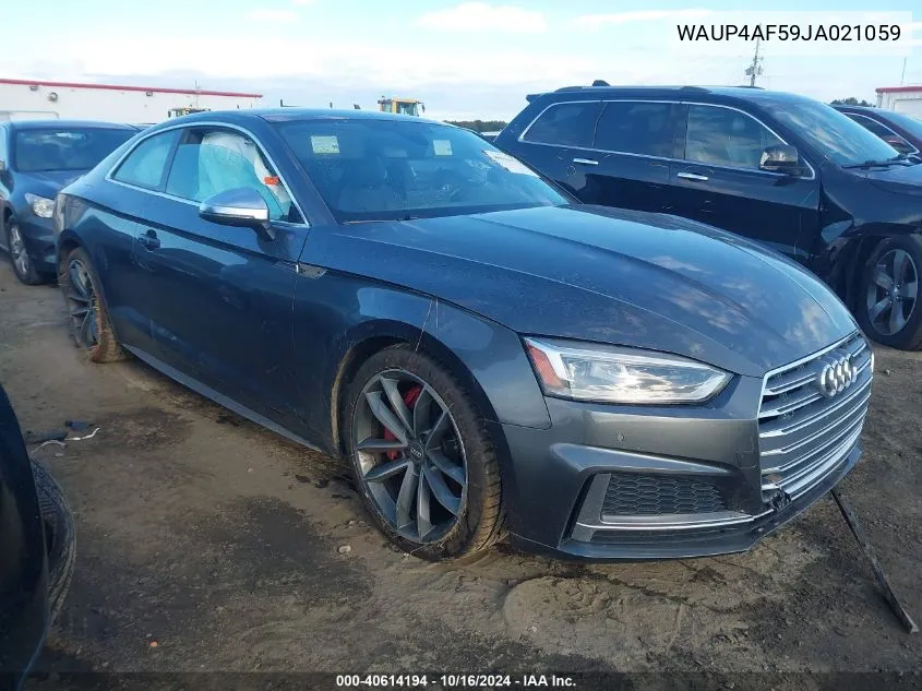 WAUP4AF59JA021059 2018 Audi S5 3.0T Premium Plus